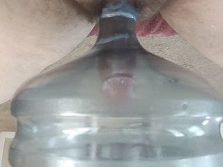 Cumming in a Culligan water bottle 