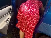 I was filmed from behind while I was cleaning the car in the salon