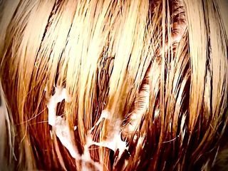  video: Cum on hair. Cum as hair lotion