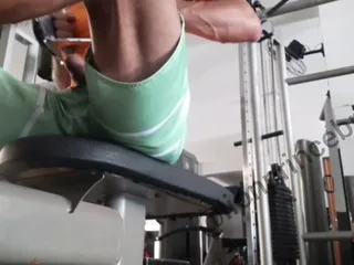 Working Out With A Hard Cock At The Gym