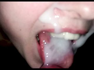 Cum in Mouth, French, Swallows Cum, Closed