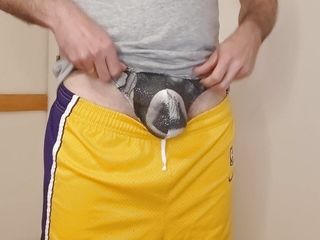 Bulging, Oiling Up My Cock And Cumming On The Web Cam