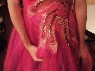 Cute Short Pink Prom Dress Gets Cummed In