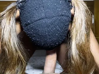 Little Bitch Gets Hit In The Face With Dick And Gives Up Her Anus