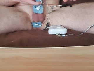 Young Gay Double Sounding And Electro E-Stim Cumshot