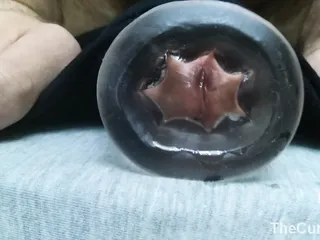 Super Close Up: Monster Cock Fucking Sexy Toy - Pocket Pussy