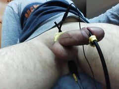 Electro cock estim - cum flows when prostate gets most of the electrons
