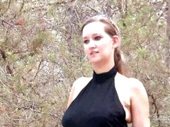 A risky outdoor photoshoot aroused the busty blonde into taking his big cock relentlessly