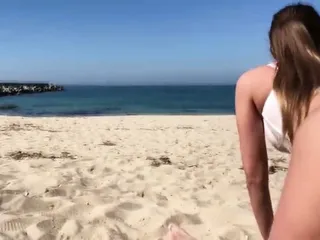 Sex With Wife On A Deserted Summer Beach!