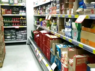 Fresh milk in the supermarket