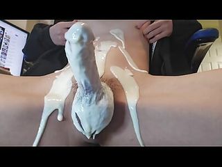 Do you want to taste the cock covered with yogurt and milk