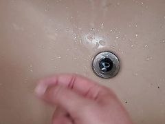A messy handjob with a lot of cum in POV