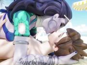 Tracer And Widowmaker Making Out On The Beach