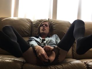 Spreading Her Legs To Get Fucked On The Couch