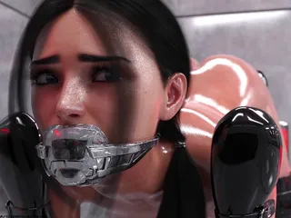 Gagged teen in bitchsuit 3d bdsm...