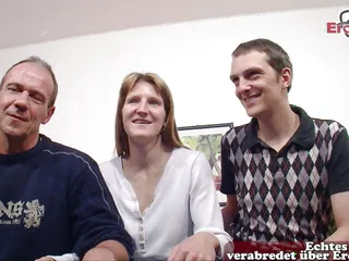 Real German Couple Make First Threesome Mmf At Amateur Casting