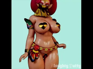 Sexy Gerudo Girl Dances and Jiggles Her Massive Tits