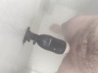 Nice Cock Fucks Toy In The Shower