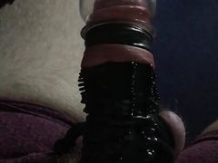 Hairy Cock With Cocksleeves And Rings & Bound Balls Cockhead Vacuum Sucking