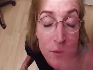 Old German lady gets fucked by two big cock doctors 