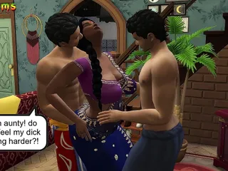 Part 3 - Indian Horny Busty Aunty Shwetha With Two Young Boys