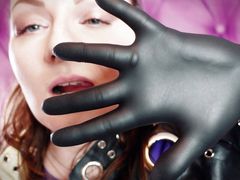 ASMR: black nitrile gloves hot soundings by Arya Grander - SFW video