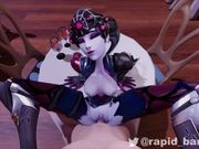 Widowmaker pussy getting soft fucked in missionary pose