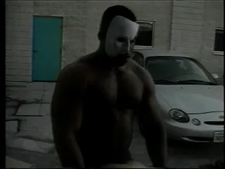 Masked dude gets his large black cock to work when a cute black girl wants to get fucked