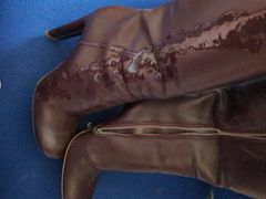 600 pound Mulberry Boots Covered With Cum