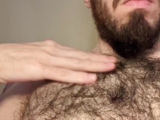 Dripping Oil Over And Playing With My Very Hairy Chest And Nipples