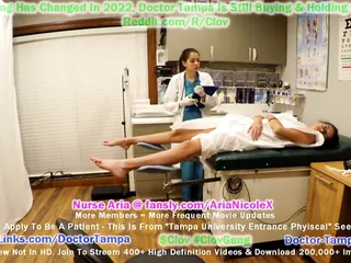 video: Become Doctor Tampa & Examine Angel Santana With Nurse Aria Nicole During Humiliating Gyno Exam Required 4 New Students!