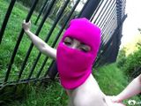 Masked chick takes my boner with pleasure
