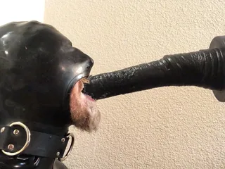 Rubber Pig Throat Fucked By Machine: Slime Edition