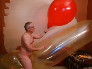 Balloonbanger 77) Giant Blimp And Tuf-Tex 24 Inch Balloon Fun