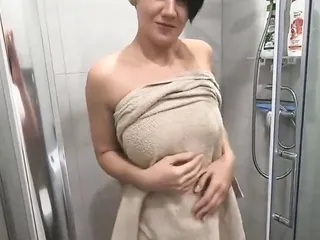 Step Mom Made Her Stepson Cum In Her Pussy In A Bathroom