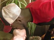 White blindfolded dude gets his tight asshole drilled deep by a black man