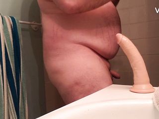 Anal Double peration whit 8 and 7 inch king cock dildo
