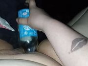 Squirting over bottle