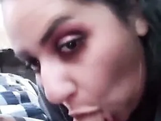 Paki girl saira sucking my cock in car blowjob pakistani