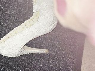 Cum on wedding high heels