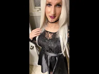 Hot Goth Blonde Crossdresser...