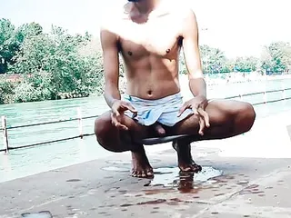 Sexy Indian Cumshot Big Dick In Holy Ganga River