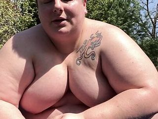 Ftm naked fat outdoor exercise...