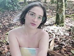 LOST GIRL GETS FUCKED IN THE FOREST IN EXCHANGE OF A RIDE HOME
