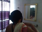 Indian Hot student fucked the school Mam in the library, while she was fixing the saree - Huge Cum In her behind