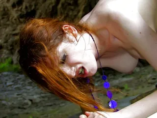 White Ass Redhead Teen Wanted To Relax Inside The Cave