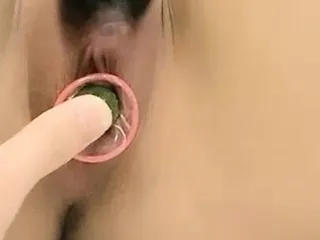  video: Squirting with cucumber and electric masturbation stick