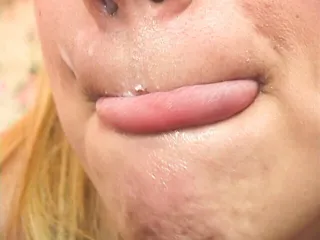 Big Facial For This White Blonde Anal Whore With A Juicy Twat